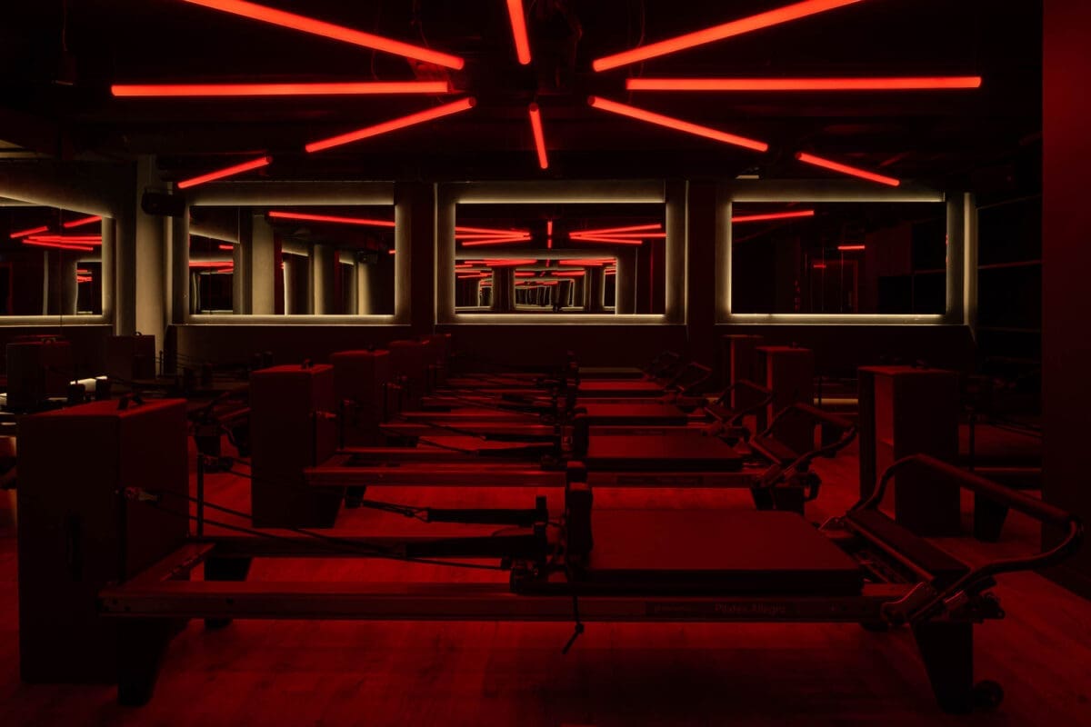 Reformer Pilates studio with reformer beds in SAINT Studios Dublin